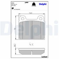 DELPHI LP61 - Juego de pastillas de freno